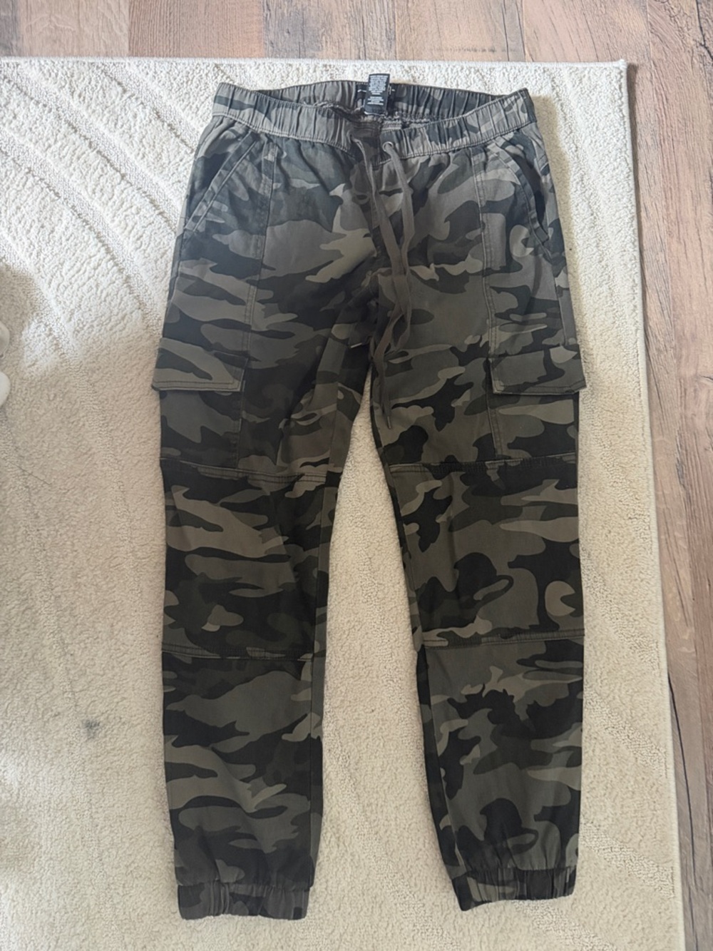 Rewash Olive & Dark Green Camo Jogger Track Pants